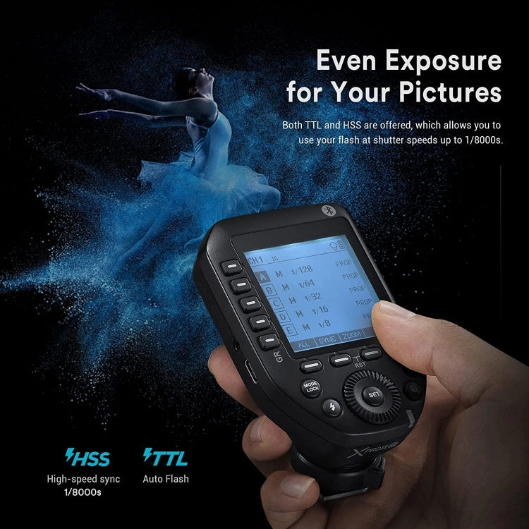 Godox XPro II TTL Wireless Flash Trigger For FUJIFILM(Black) - free shipping - PMC TechLife - Order now!