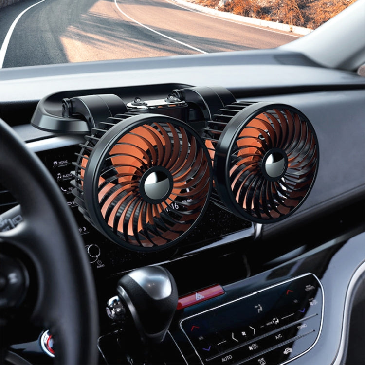F622 Car Creative Folding Rotatable Double Head Electric Cooling Fan, Style:USB Universal - Heating & Fans by PMC TechLife | Online Shopping South Africa | PMC TechLife | Buy Now Pay Later Mobicred