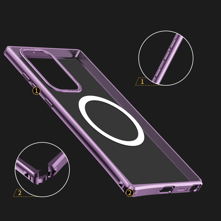 For Samsung Galaxy S22 Ultra 5G MagSafe Magnetic PC Phone Case(Purple) - Galaxy S22 Ultra 5G Cases by PMC Jewellery | Online Shopping South Africa | PMC Jewellery