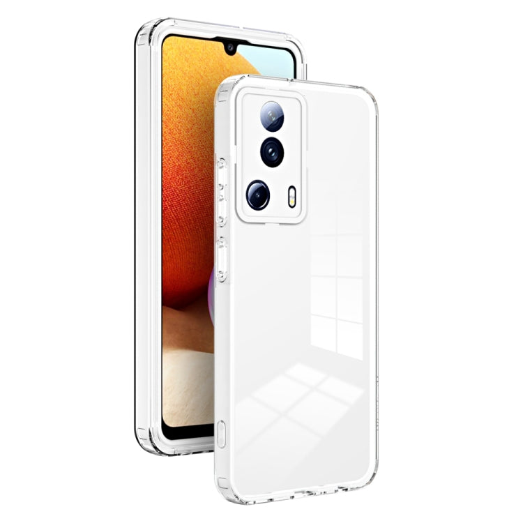 For Xiaomi 13 Lite 2023 / Civi 2 3 in 1 Clear TPU Color PC Frame Phone Case(White) - 13 Lite Cases by PMC Jewellery | Online Shopping South Africa | PMC Jewellery | Buy Now Pay Later Mobicred