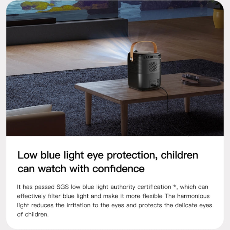 A007 Portable 1280 x 720 HD 113 ANSI Smart LED Projector, Plug:EU Plug(Black) - Mini Projector by PMC TechLife | Online Shopping South Africa | PMC TechLife | Buy Now Pay Later Mobicred