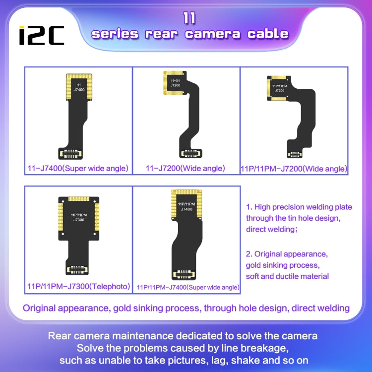 For iPhone 11 Pro / 11 Pro Max J7400 i2C Back Facing Ultra Wide Camera Cable - Flex Cable by PMC TechLife | Online Shopping South Africa | PMC TechLife