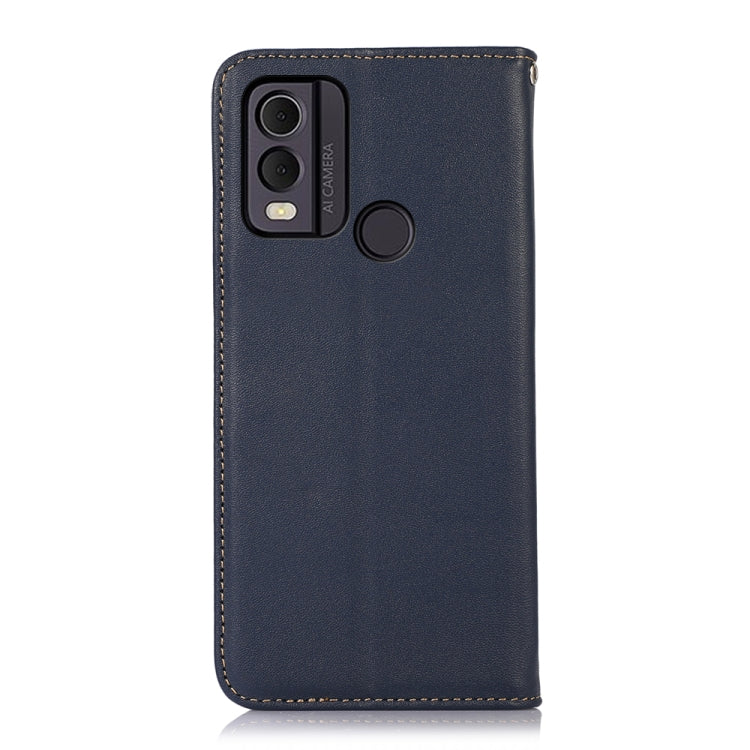 For Nokia C22 4G KHAZNEH Nappa Top Layer Cowhide Leather Phone Case(Blue) - Nokia Cases by PMC TechLife | Online Shopping South Africa | PMC TechLife | Buy Now Pay Later Mobicred