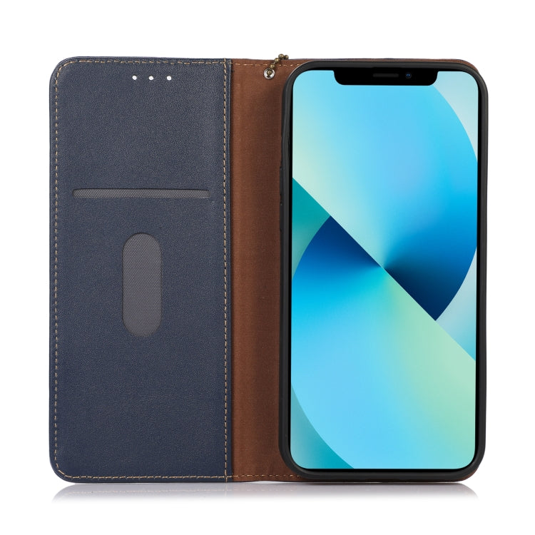 For Nokia C22 4G KHAZNEH Nappa Top Layer Cowhide Leather Phone Case(Blue) - Nokia Cases by PMC TechLife | Online Shopping South Africa | PMC TechLife | Buy Now Pay Later Mobicred