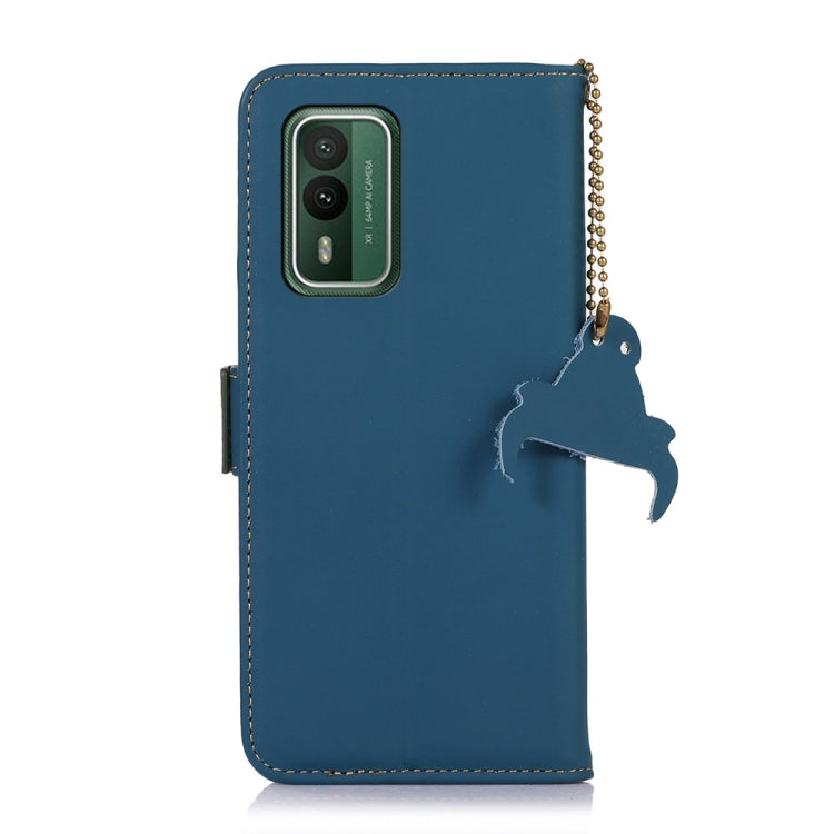 For Nokia XR21 Genuine Leather Magnetic RFID Leather Phone Case(Blue) - Nokia Cases by PMC TechLife | Online Shopping South Africa | PMC TechLife | Buy Now Pay Later Mobicred