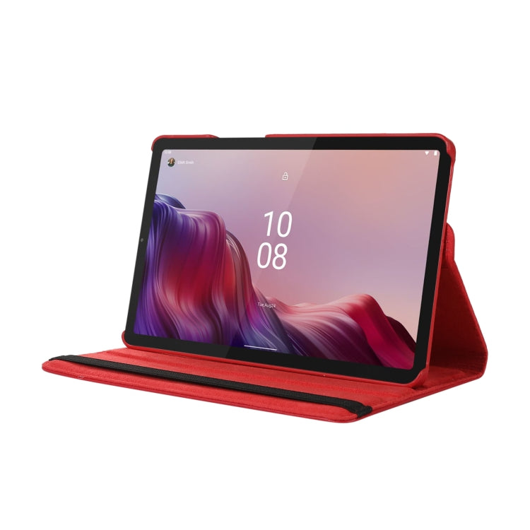 For Lenovo Tab M9 360 Degree Rotation Litchi Texture Tablet Leather Case with Holder(Purple) - Lenovo by PMC Jewellery | Online Shopping South Africa | PMC Jewellery | Buy Now Pay Later Mobicred