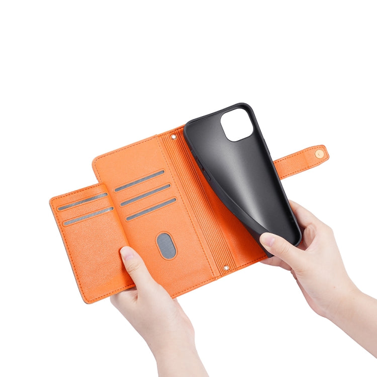 For Nokia G22 Sheep Texture Cross-body Zipper Wallet Leather Phone Case(Orange) - Nokia Cases by PMC TechLife | Online Shopping South Africa | PMC TechLife | Buy Now Pay Later Mobicred