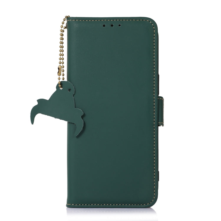 For Google Pixel 8 Pro Genuine Leather Magnetic RFID Leather Phone Case(Green) - Google Cases by PMC TechLife | Online Shopping South Africa | PMC TechLife | Buy Now Pay Later Mobicred