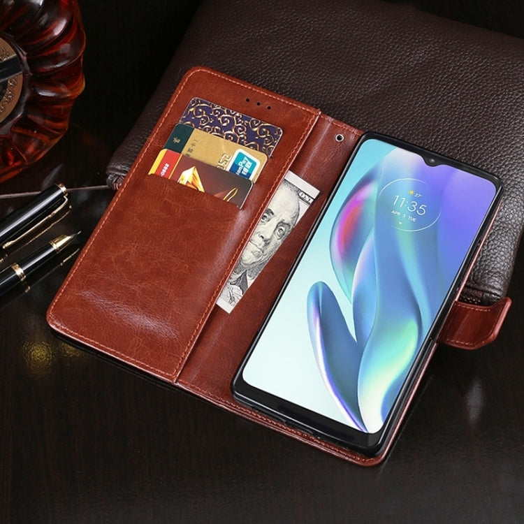 For Blackview A85 idewei Crazy Horse Texture Leather Phone Case with Holder(Sky Blue) - More Brand by idewei | Online Shopping South Africa | PMC Jewellery