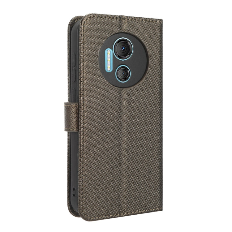 For Doogee X97 / X97 Pro Diamond Texture Leather Phone Case(Brown) - Doogee Cases by PMC Jewellery | Online Shopping South Africa | PMC Jewellery | Buy Now Pay Later Mobicred