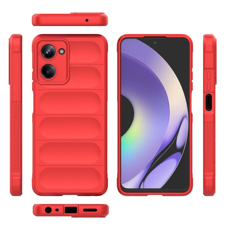 For Realme 10 Pro 5G Magic Shield TPU + Flannel Phone Case(Black) - Realme Cases by PMC TechLife | Online Shopping South Africa | PMC TechLife | Buy Now Pay Later Mobicred