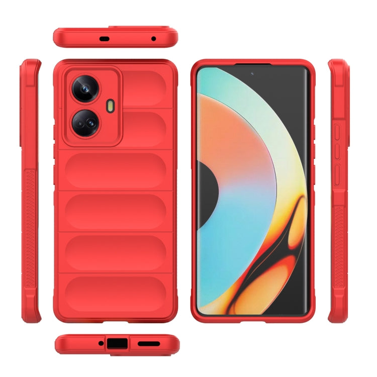 For Realme 10 Pro+ 5G Magic Shield TPU + Flannel Phone Case(White) - Realme Cases by PMC TechLife | Online Shopping South Africa | PMC TechLife | Buy Now Pay Later Mobicred