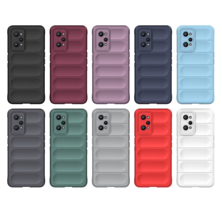 For Realme GT2 Magic Shield TPU + Flannel Phone Case(Wine Red) - Realme Cases by PMC TechLife | Online Shopping South Africa | PMC TechLife | Buy Now Pay Later Mobicred