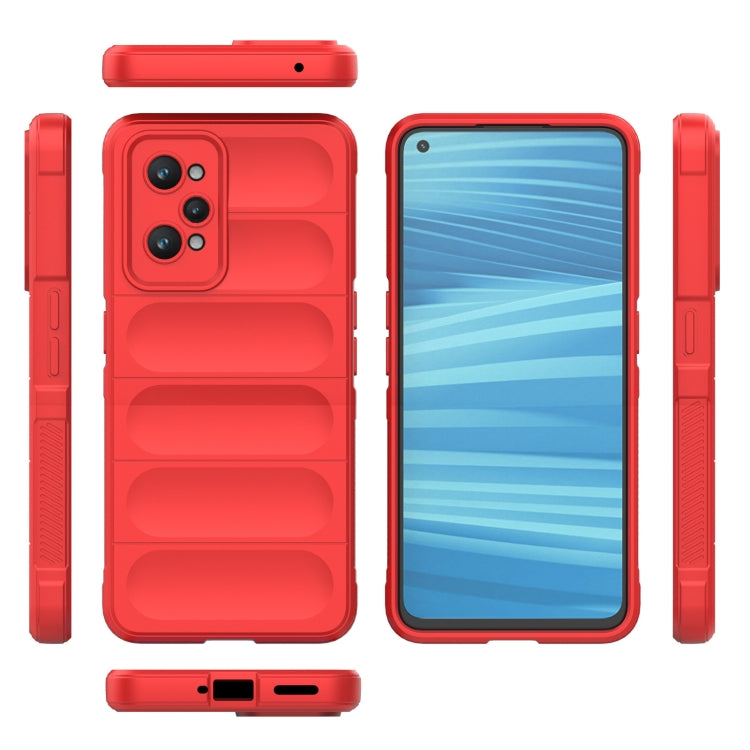 For Realme GT2 Magic Shield TPU + Flannel Phone Case(Wine Red) - Realme Cases by PMC TechLife | Online Shopping South Africa | PMC TechLife | Buy Now Pay Later Mobicred