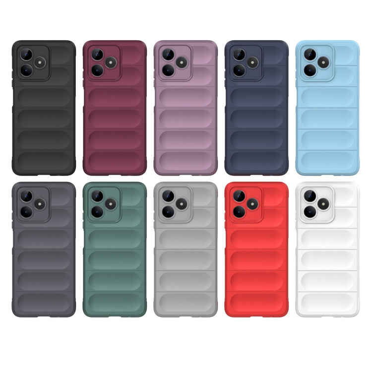For Realme C53 4G Magic Shield TPU + Flannel Phone Case(Dark Grey) - Realme Cases by PMC TechLife | Online Shopping South Africa | PMC TechLife | Buy Now Pay Later Mobicred