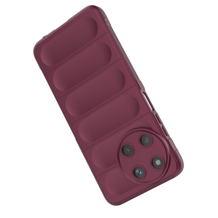 For Realme 11 4G Global Magic Shield TPU + Flannel Phone Case(Grey) - Realme Cases by PMC TechLife | Online Shopping South Africa | PMC TechLife | Buy Now Pay Later Mobicred