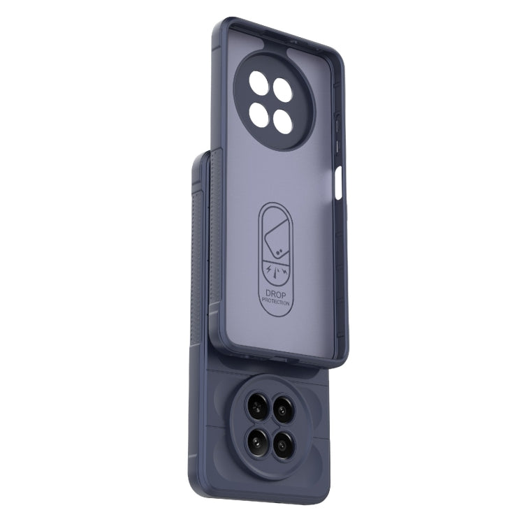 For Realme 12 5G Global Magic Shield TPU + Flannel Phone Case(Dark Grey) - Realme Cases by PMC TechLife | Online Shopping South Africa | PMC TechLife | Buy Now Pay Later Mobicred