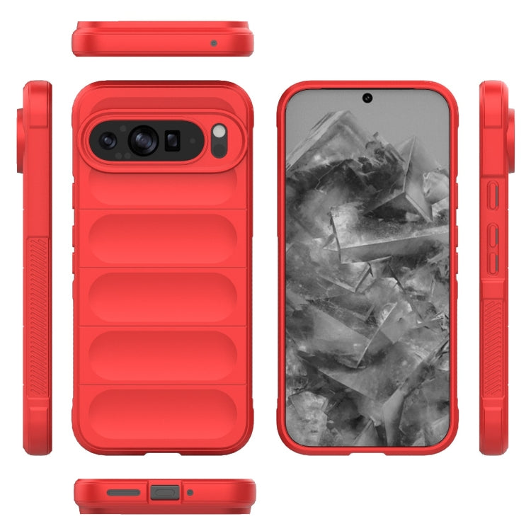 For Google Pixel 9 Pro XL 5G Magic Shield TPU + Flannel Phone Case(Red) - Google Cases by PMC Jewellery | Online Shopping South Africa | PMC Jewellery | Buy Now Pay Later Mobicred