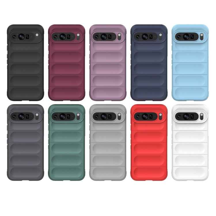 For Google Pixel 9 Pro XL 5G Magic Shield TPU + Flannel Phone Case(White) - Google Cases by PMC TechLife | Online Shopping South Africa | PMC TechLife | Buy Now Pay Later Mobicred