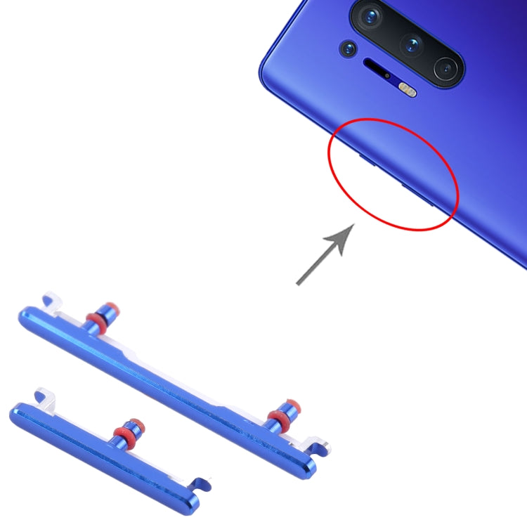 For OnePlus 8 Pro Power Button + Volume Control Button(Blue) - Home key & Side Key by PMC Jewellery | Online Shopping South Africa | PMC Jewellery