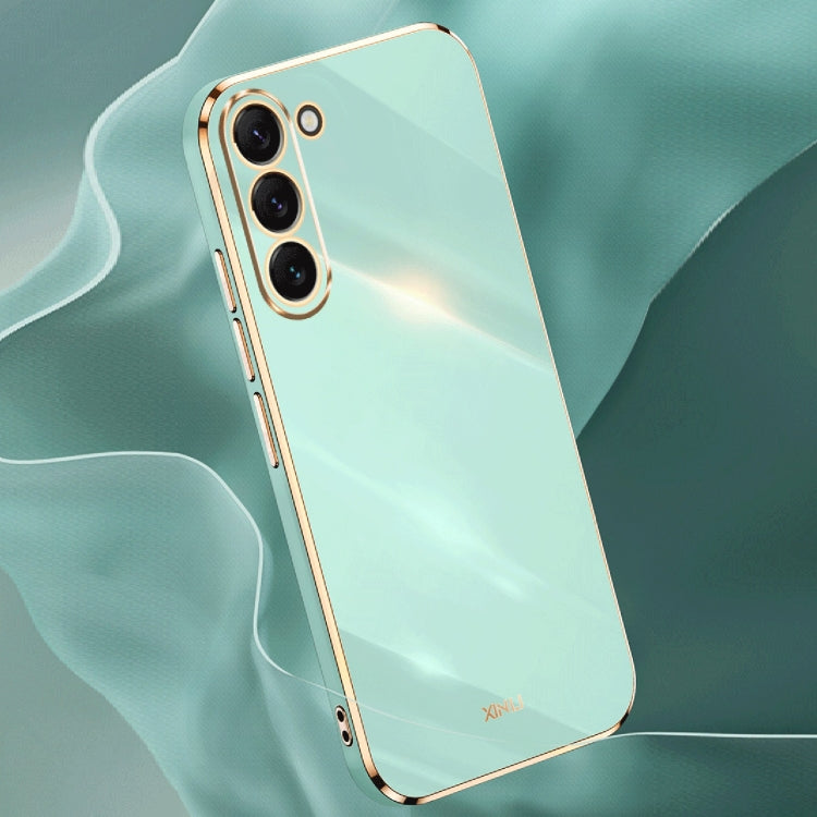 For Samsung Galaxy S24+ 5G XINLI Straight Edge 6D Electroplate TPU Phone Case(Mint Green) - Galaxy S24+ 5G Cases by XINLI | Online Shopping South Africa | PMC Jewellery | Buy Now Pay Later Mobicred