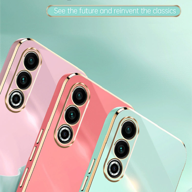 For Meizu 20 5G XINLI Straight Edge 6D Electroplate TPU Phone Case(Pink) - Meizu by XINLI | Online Shopping South Africa | PMC Jewellery | Buy Now Pay Later Mobicred