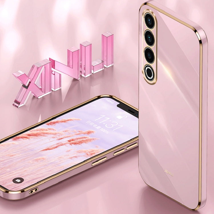 For Meizu 20 Pro 5G XINLI Straight Edge 6D Electroplate TPU Phone Case(White) - Meizu by XINLI | Online Shopping South Africa | PMC Jewellery | Buy Now Pay Later Mobicred