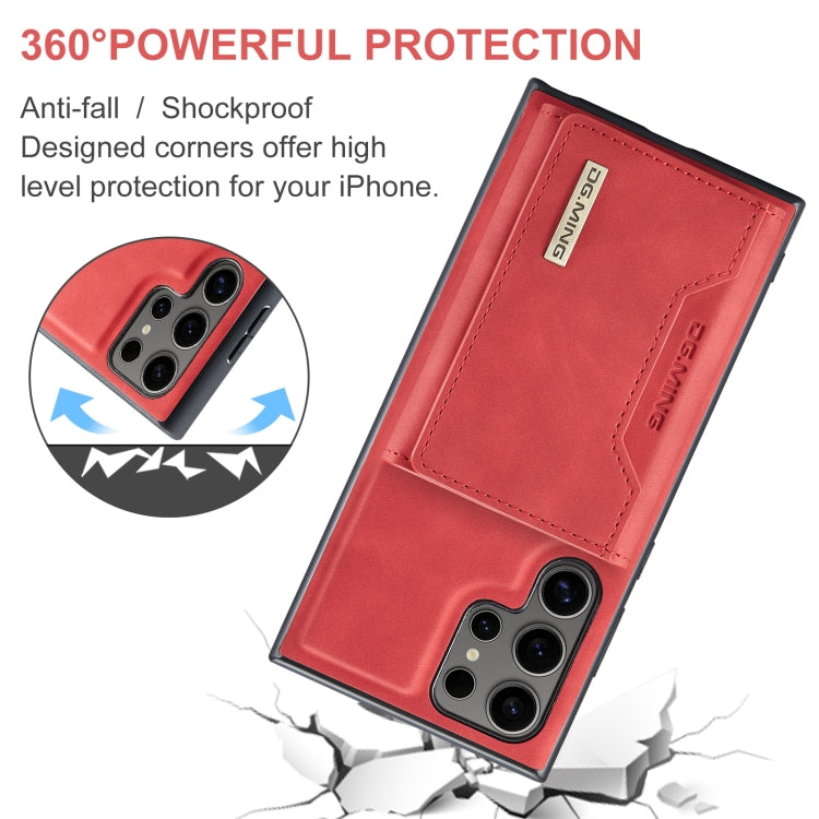 For Samsung Galaxy S24 Ultra 5G DG.MING M2 Series 3-Fold Multi Card Bag + Magnetic Phone Case(Red) - Galaxy S24 Ultra 5G Cases by DG.MING | Online Shopping South Africa | PMC Jewellery | Buy Now Pay Later Mobicred