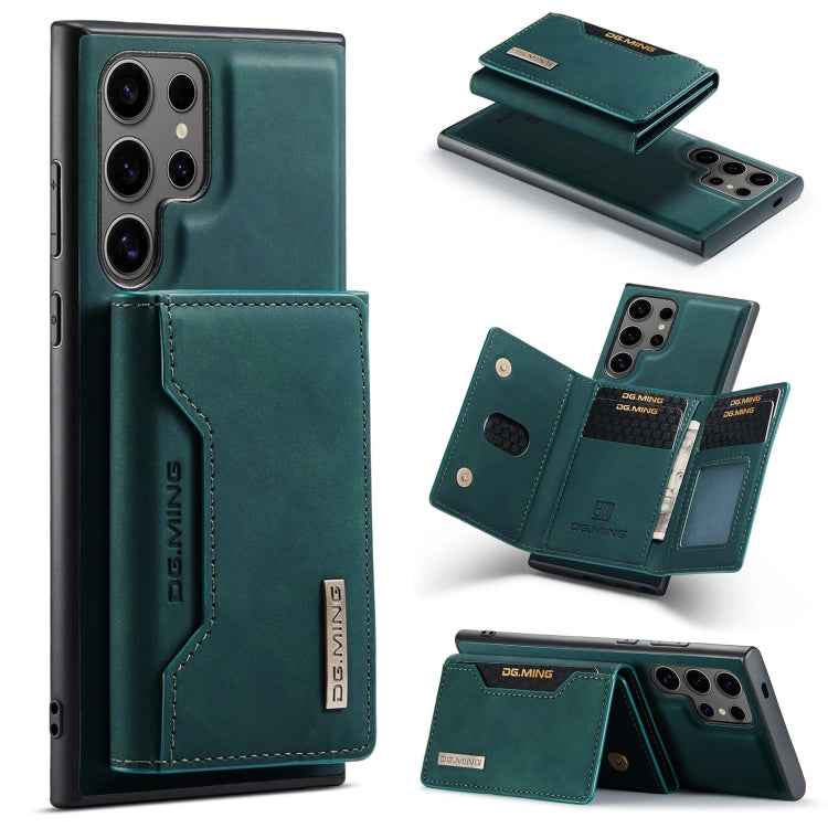 For Samsung Galaxy S24 Ultra 5G DG.MING M2 Series 3-Fold Multi Card Bag + Magnetic Phone Case(Green) - Galaxy S24 Ultra 5G Cases by DG.MING | Online Shopping South Africa | PMC Jewellery | Buy Now Pay Later Mobicred