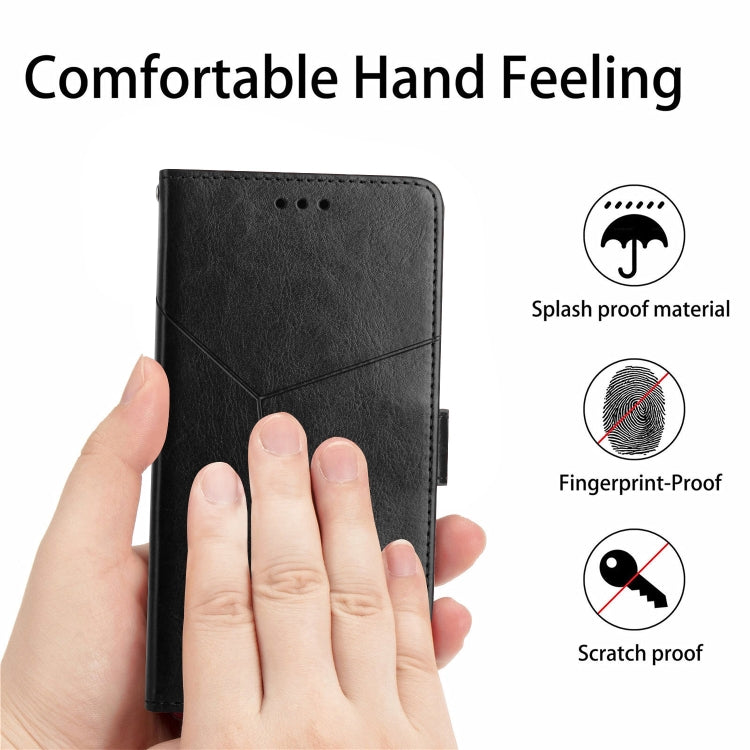 For Xiaomi Redmi Note 13 4G Y-shaped Pattern Flip Leather Phone Case(Black) - Note 13 Cases by PMC TechLife | Online Shopping South Africa | PMC TechLife | Buy Now Pay Later Mobicred