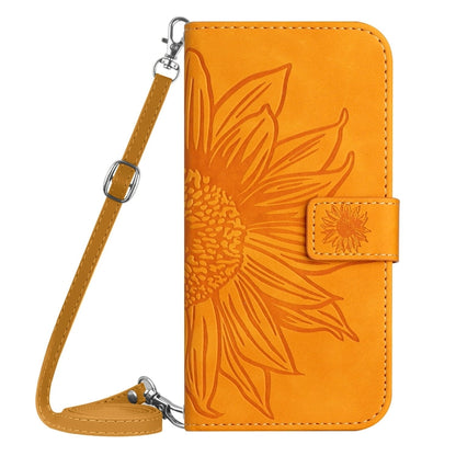 For Xiaomi 14 Ultra Skin Feel Sun Flower Embossed Flip Leather Phone Case with Lanyard(Yellow) - 14 Ultra Cases by PMC Jewellery | Online Shopping South Africa | PMC Jewellery | Buy Now Pay Later Mobicred