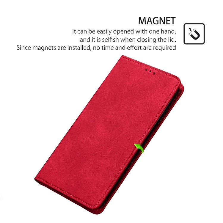 For Xiaomi 14 Skin Feel Magnetic Leather Phone Case(Red) - 14 Cases by PMC TechLife | Online Shopping South Africa | PMC TechLife | Buy Now Pay Later Mobicred