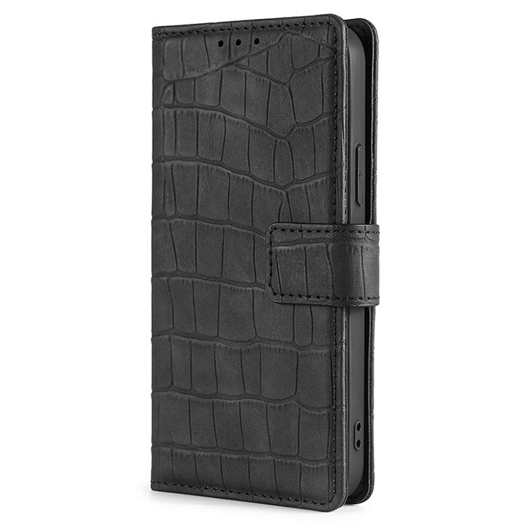 For Xiaomi Redmi Turbo 3 5G Skin Feel Crocodile Magnetic Clasp Leather Phone Case(Black) - 13 Ultra Cases by PMC Jewellery | Online Shopping South Africa | PMC Jewellery | Buy Now Pay Later Mobicred