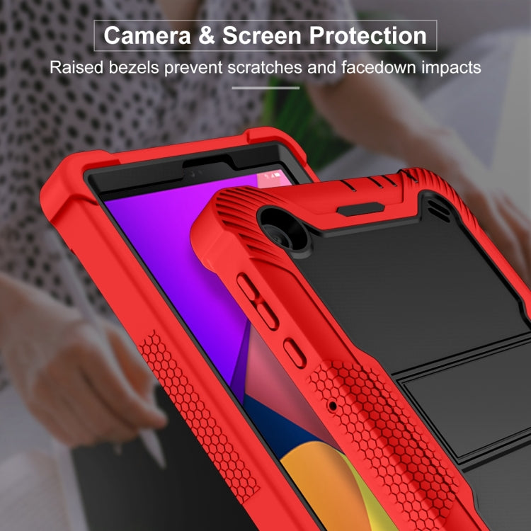 For TCL Tab 8 LE Shockproof Silicone Hybrid PC Tablet Case with Holder(Black + Red) - Others by PMC TechLife | Online Shopping South Africa | PMC TechLife | Buy Now Pay Later Mobicred