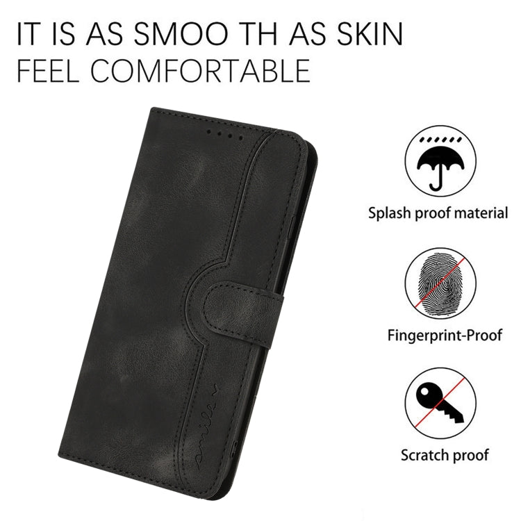 For Xiaomi Redmi K70E Heart Pattern Skin Feel Leather Phone Case(Black) - K70E Cases by PMC Jewellery | Online Shopping South Africa | PMC Jewellery | Buy Now Pay Later Mobicred