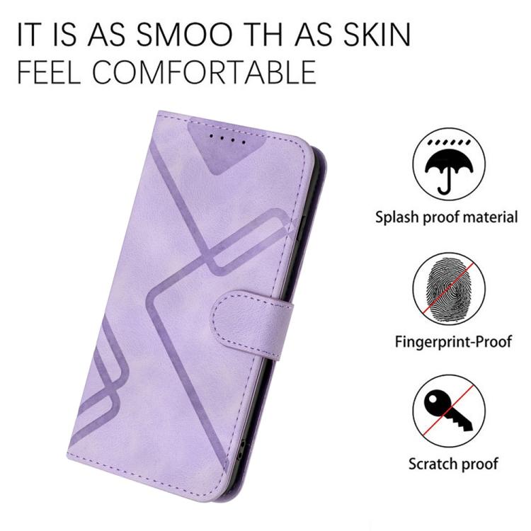 For iPhone 17 Air Line Pattern Skin Feel Leather Phone Case(Light Purple) - free shipping - PMc TechLife - Order now!