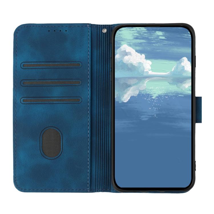 For iPhone 17 Pro Line Pattern Skin Feel Leather Phone Case(Royal Blue) - free shipping - PMc TechLife - Order now!
