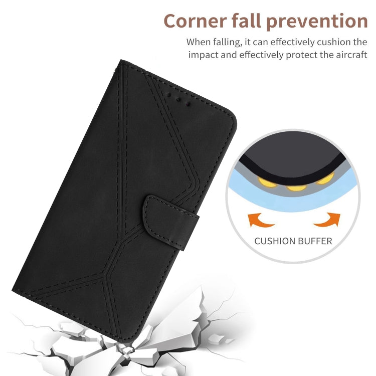 For Motorola Moto E13 4G Stitching Embossed Leather Phone Case(Black) - free shipping - PMC TechLife - Order now!