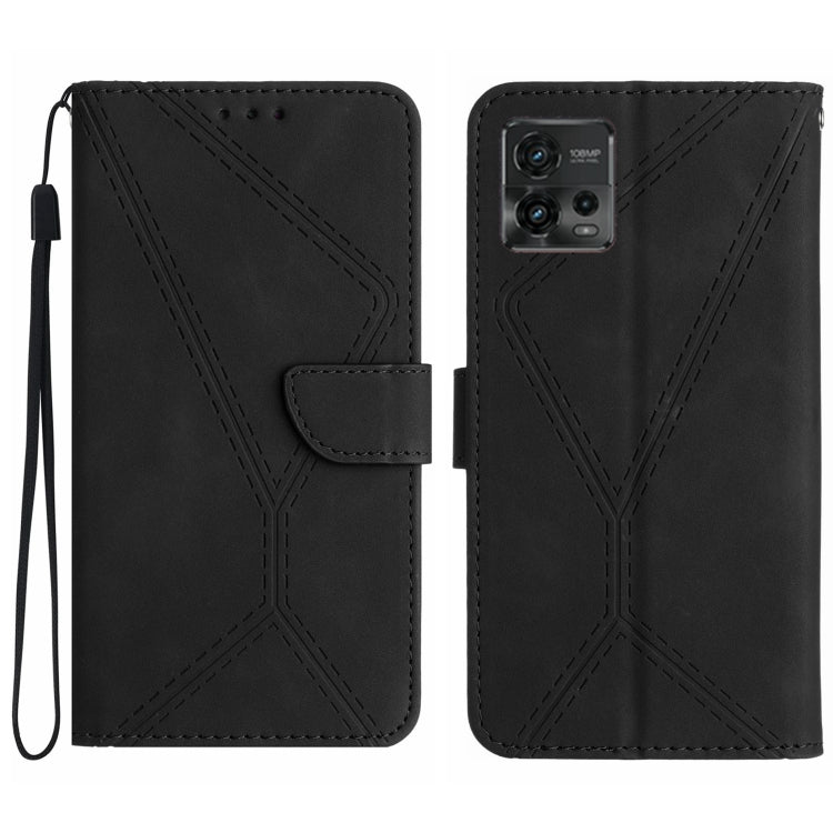For Motorola Moto G72 4G Stitching Embossed Leather Phone Case(Black) - free shipping - PMC TechLife - Order now!