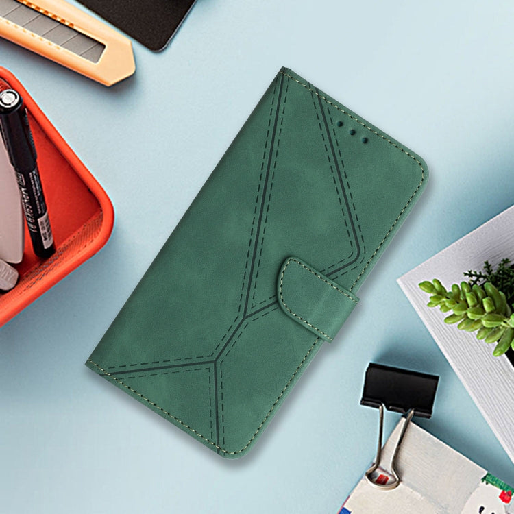 For Motorola Moto E14 Stitching Embossed Leather Phone Case(Green) - free shipping - PMC TechLife - Order now!