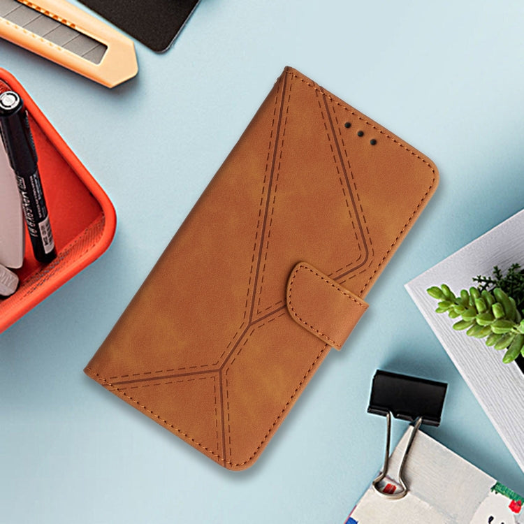 For Motorola Edge 50 5G Stitching Embossed Leather Phone Case(Brown) - free shipping - PMC TechLife - Order now!