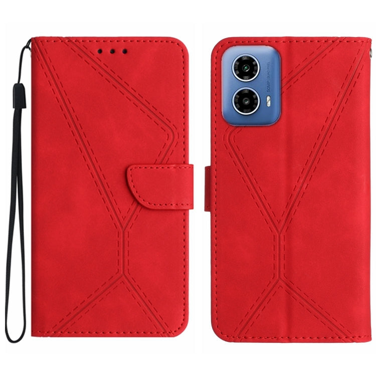 For Motorola Moto G35 5G Stitching Embossed Leather Phone Case(Red) - free shipping - PMC TechLife - Order now!