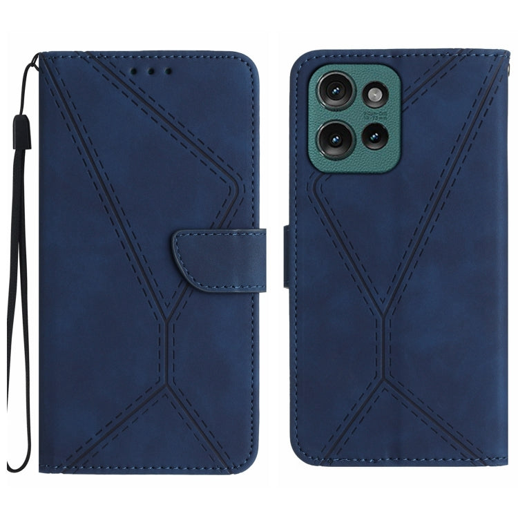 For Motorola Moto G 5G 2025 Stitching Embossed Leather Phone Case(Blue) - free shipping - PMC TechLife - Order now!