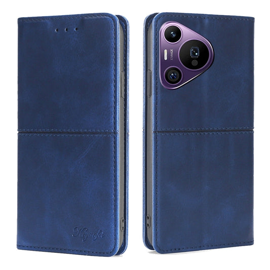 For Huawei Pura 70 Pro / 70 Pro+ 5G Cow Texture Magnetic Leather Phone Case(Blue) - Huawei Cases by PMC Jewellery | Online Shopping South Africa | PMC Jewellery | Buy Now Pay Later Mobicred