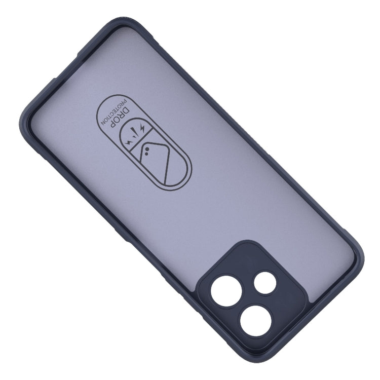 For Xiaomi Redmi 12 5G Magic Shield TPU + Flannel Phone Case(Dark Blue) - Xiaomi Cases by PMC TechLife | Online Shopping South Africa | PMC TechLife | Buy Now Pay Later Mobicred
