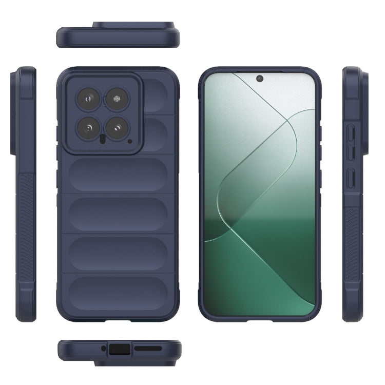 For Xiaomi 14 5G Magic Shield TPU + Flannel Phone Case(Dark Blue) - 14 Cases by PMC TechLife | Online Shopping South Africa | PMC TechLife | Buy Now Pay Later Mobicred