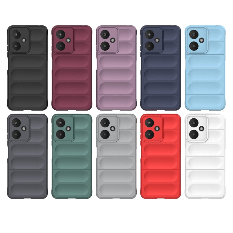 For Xiaomi Redmi 13C 5G Magic Shield TPU + Flannel Phone Case(Black) - 13C Cases by PMC TechLife | Online Shopping South Africa | PMC TechLife | Buy Now Pay Later Mobicred