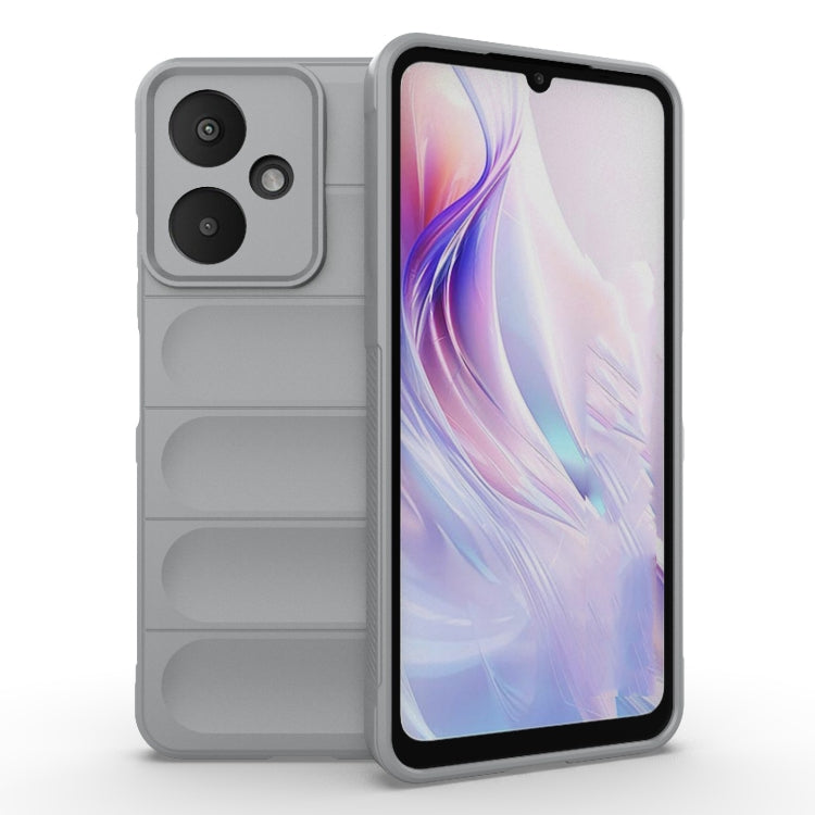 For Xiaomi Redmi 13C 5G Magic Shield TPU + Flannel Phone Case(Grey) - 13C Cases by PMC Jewellery | Online Shopping South Africa | PMC Jewellery | Buy Now Pay Later Mobicred