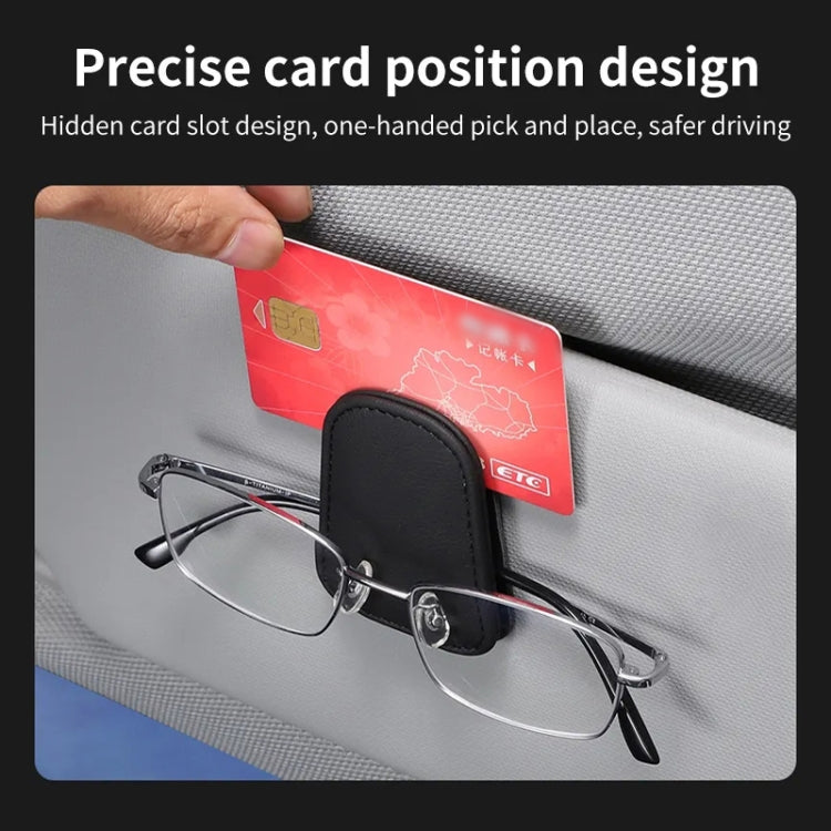 Car Sun Visor Glasses Holder Multifunctional Card Clip Storage Rack(Dark Green) - Sunglasses & Glasses Clips by PMC Jewellery | Online Shopping South Africa | PMC Jewellery | Buy Now Pay Later Mobicred