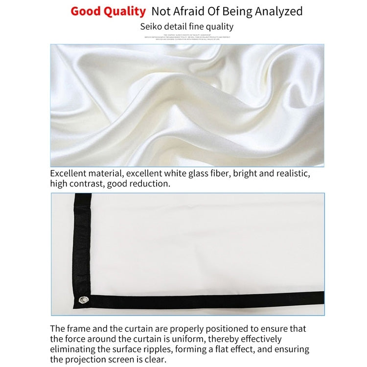Simple Folding Thin Polyester Projector Film Curtain, Size:200 inch 16:9 - Film Curtains by PMC TechLife | Online Shopping South Africa | PMC TechLife | Buy Now Pay Later Mobicred